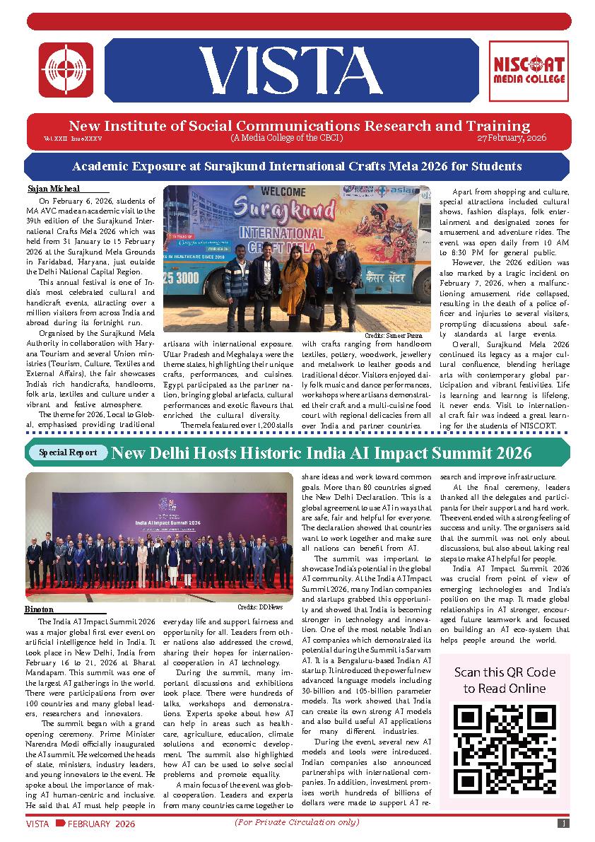 NISCORT Vista Magazine Issue